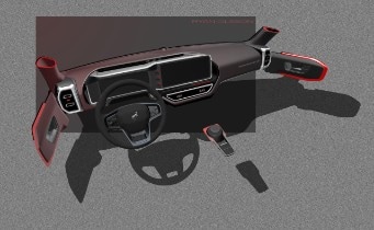 2025 Bronco Sport Interior Sketch